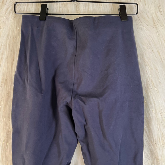 Express Womens Dress Career Pants Blue Mid Rise Pull On Pockets Buttons 2 Short - Picture 5 of 9